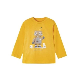 MAYORAL chlapecké tričko DR robot, žlutá - 80 cm