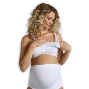 CARRIWELL Těhotenská podprsenka vhodná i ke spaní Mum to be bílá vel. XL