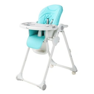 BO JUNGLE Jídelní židlička B-DINNER Chair Wheely Blue