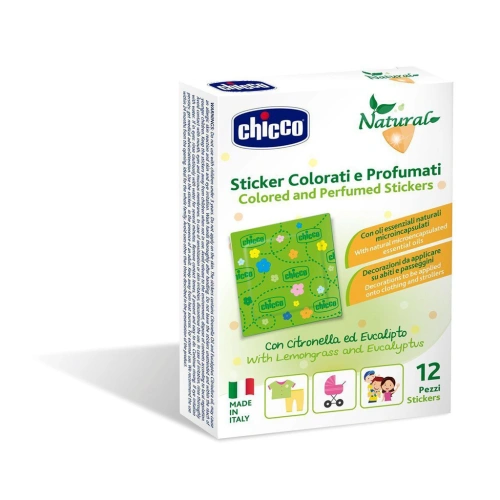 CHICCO barevné parfemované nálepky PROTI hmyzu 12ks