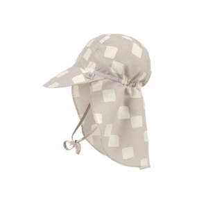 LÄSSIG Sun Protection Flap Hat checkerb.stone/seasalt 1-3 roky