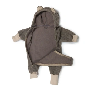 ESITO zimní kombinéza rostoucí Teddy fleece double Brown hnědá (2)