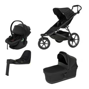 THULE Urban Glide 3 Black + korba Black + autosedačka Thule Maple + báze Alfi