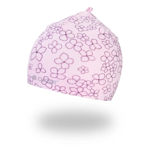 LITTLE ANGEL čepice tenká TISK Outlast® růžová baby kytičky