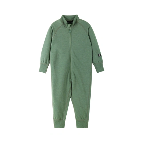 REIMA dětský vlněný overal Parvin - Green Clay vel. 86 cm