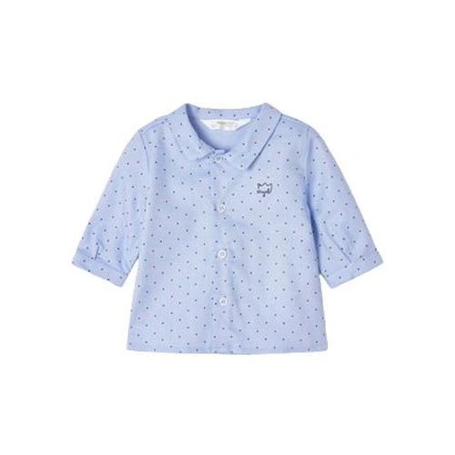 MAYORAL chlapecká košile DR puntíky, světle modrá