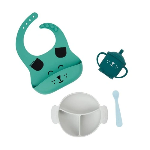 BABYMOOV Silikonová jídelní sada LEARN´ISY KIT