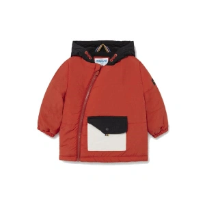 MAYORAL chlapecká bunda boční zip kapsa oranžová - 98 cm