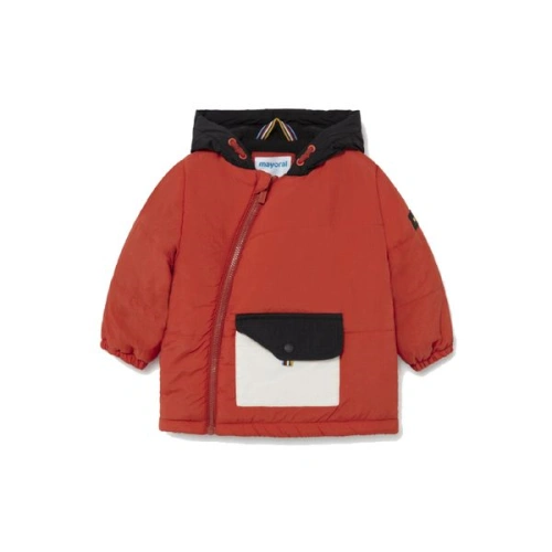 MAYORAL chlapecká bunda boční zip kapsa oranžová