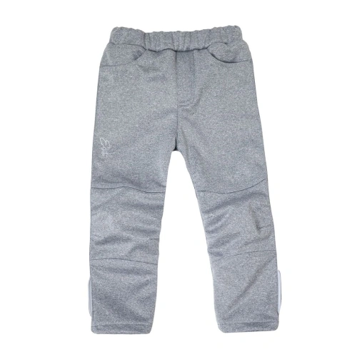 ESITO dětské softshellové kalhoty DUO šedý melír - šedá