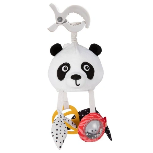 CANPOL BABIES Senzorická závěsná cestovní hračka Panda s klipem BabiesBoo