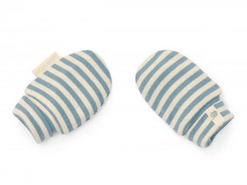 LITTLE DUTCH rukavičky Stone Blue Stripe One Size