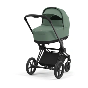 CYBEX akční set Priam Matt Black + korba Leaf Green