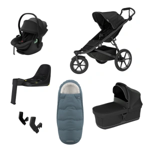 THULE Urban Glide 3 Black magnetická spona + korba Black + autosedačka Maple Black + báze Alfi + fusak Elements M/L Dark Slate + adaptér MC