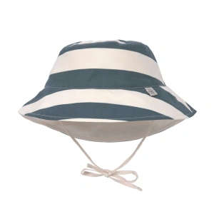 LÄSSIG klobouček Sun Protection Bucket Hat block str.milky/blue 19-36 m
