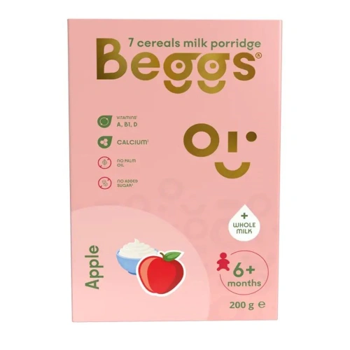 BEGGS mléčná 7zrnná kaše jablečná (200g)