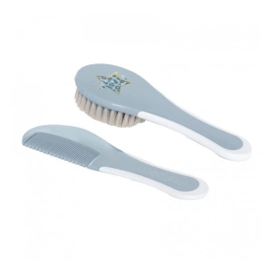 BÉBÉ-JOU Hřeben a kartáč - Leopard Blue