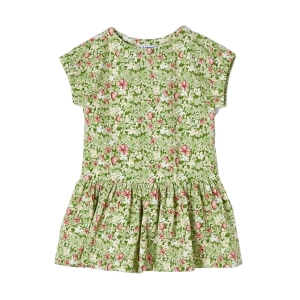 MAYORAL dívčí šaty KR motýl, zelená - 104 cm