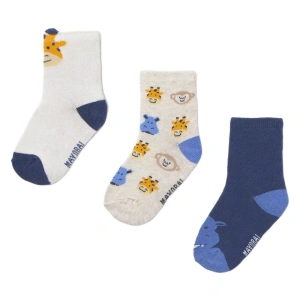 MAYORAL dětské ponožky set 3ks zvířátka vícebarevné