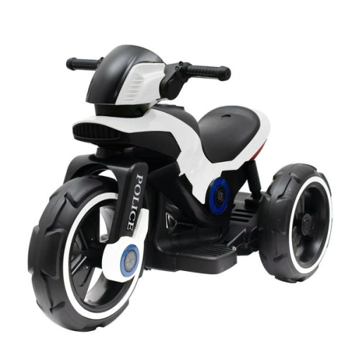BABY MIX Dětská elektrická motorka Policie bílá