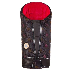 LITTLE ANGEL Fusak Exclusive prošev MAZLÍK Outlast® - černá kytky/růžová