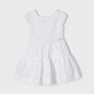 MAYORAL dívčí šaty krepové bílá 116 cm