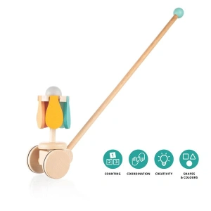 ZOPA Dřevěný jezdík květina, Flower (2)