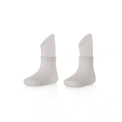 XKKO Ponožky BMB Pastels White 24-36m 2páry