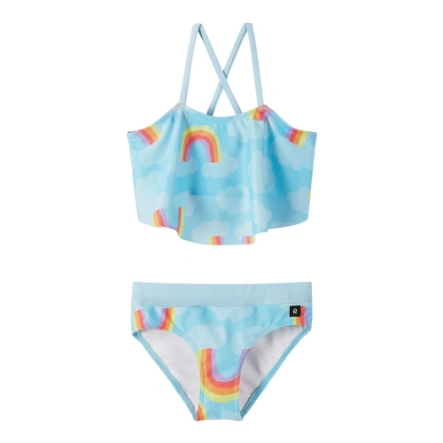 REIMA dívčí dvoudílné plavky Aallokko Light turquoise