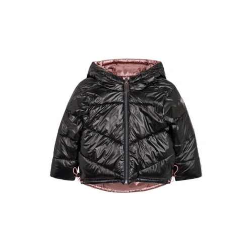 MAYORAL dívčí oboustranná bunda vycpaná zimní černá, neon růžová
