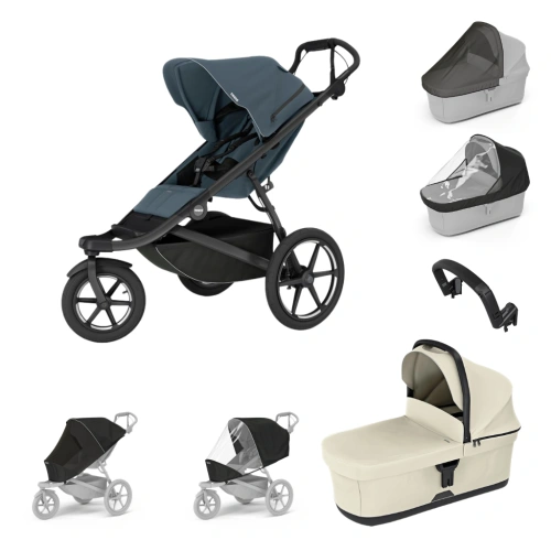 THULE Urban Glide 3 Dark Slate magnet + korba + pláštěnka + moskytiéra + madlo + pláštěnka a moskytiéra na korbu