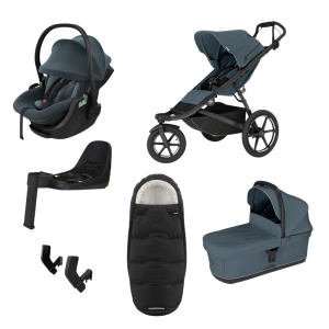 THULE Urban Glide 3 Dark Slate magnetická spona + korba Dark Slate + autosedačka Maple Dark Blue + báze Alfi + fusak Elements M/L Black + adaptér MC