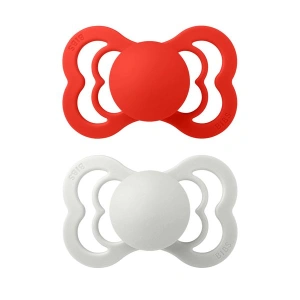 BIBS Supreme dudlík ze silikonu 2 ks Candy Apple/Haze velikost 2 (6m+)