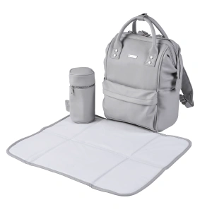 BABABING Mani přebalovací taška/batoh, Dove Grey Leatherette (4)