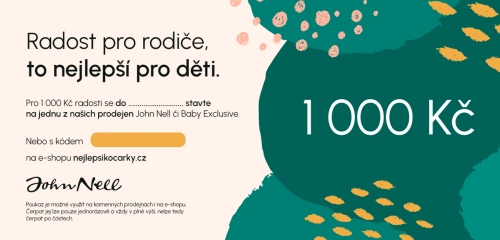 JOHN NELL poukázka v hodnotě 1 000 Kč