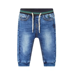 MAYORAL Chlapecké džíny v pase na gumu modrá - 80 cm