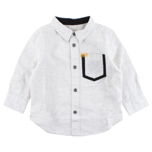 SMALL RAGS chlapecká košile s kapsičkou béžová - 110 cm