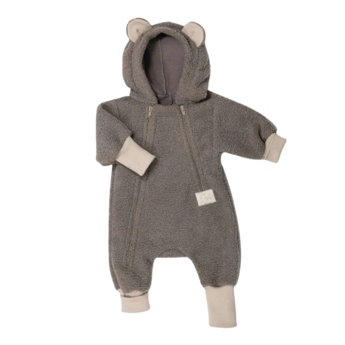 ESITO zimní kombinéza rostoucí Teddy fleece double Brown hnědá