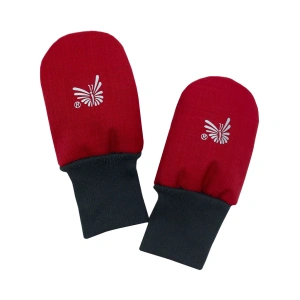 ESITO zimní bezpalcové rukavice softshell s beránkem Red červená vel. 74- 80 cm