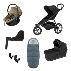 THULE Urban Glide 3 Black magnetická spona + korba Black + autosedačka Maple+ báze Alfi + fusak Elements M/L + adaptér MC (66)