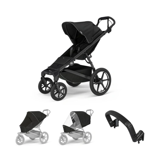 THULE Urban Glide 4-wheel Black + pláštěnka + moskytiéra + madlo