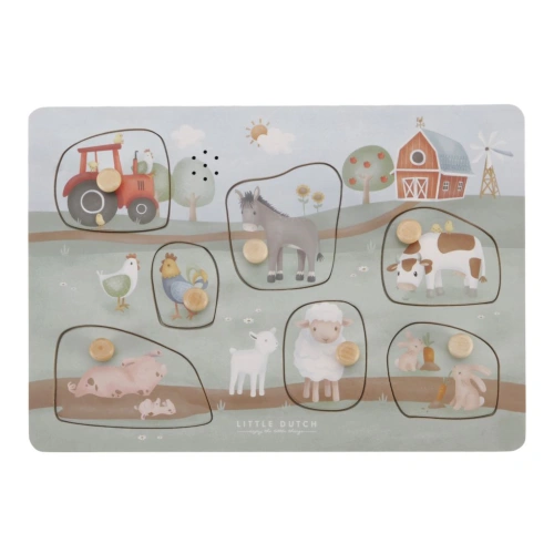 LITTLE DUTCH vkládací puzzle se zvukem Farma
