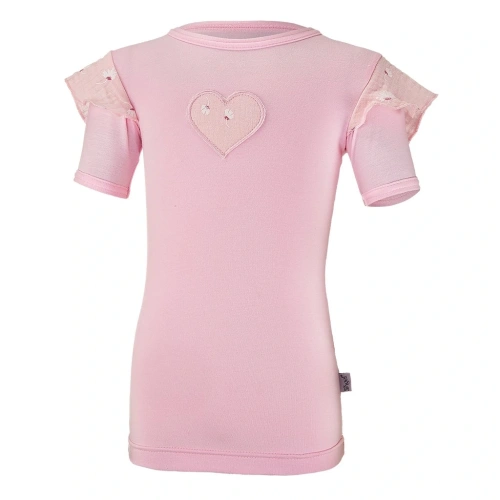 LITTLE ANGEL tričko dívčí tenké KR Outlast® růžová baby/ volánek