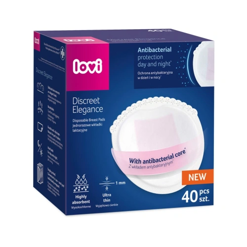 LOVI vložky do podprsenky antibakteriální Discreet Elegance 40 ks bílá