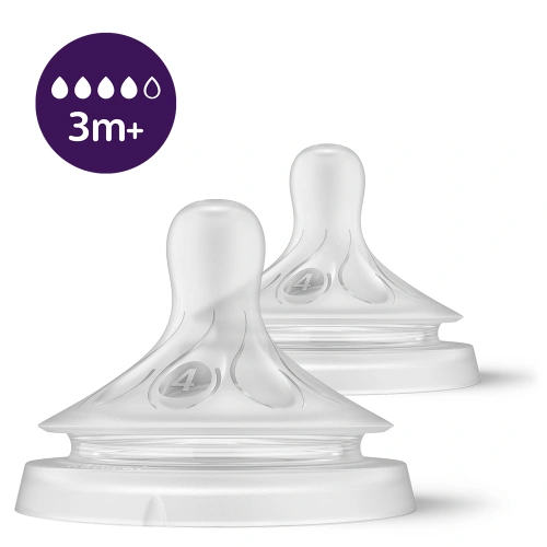 PHILIPS AVENT dudlík Natural Response střední průtok 4 3m+, 2 ks
