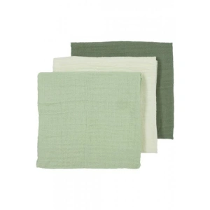 MEYCO mušelínové pleny 3ks Offwhite, Soft green, Forest green 70x70 cm