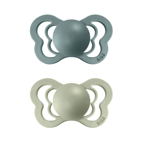 BIBS Couture dudlík ze silikonu 2 ks Island sea/ Sage - velikost 2 (6+ m.)