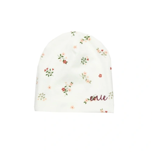 ENIE BABY dětská čepice Flowers Creme