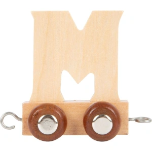 SMALL FOOT Dřevěný vláček vláčkodráhy abeceda písmeno M