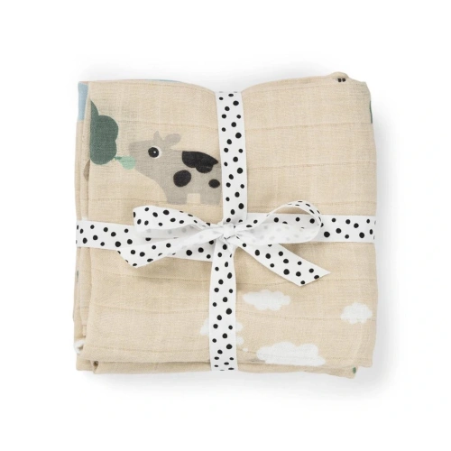 DONE BY DEER mušelínové plenky Playground 2ks písková